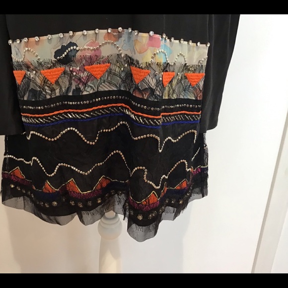 CHLOE SILK EMBELLISHED LACE BEADS DRESS NWT SZ 12 - Picture 12 of 16